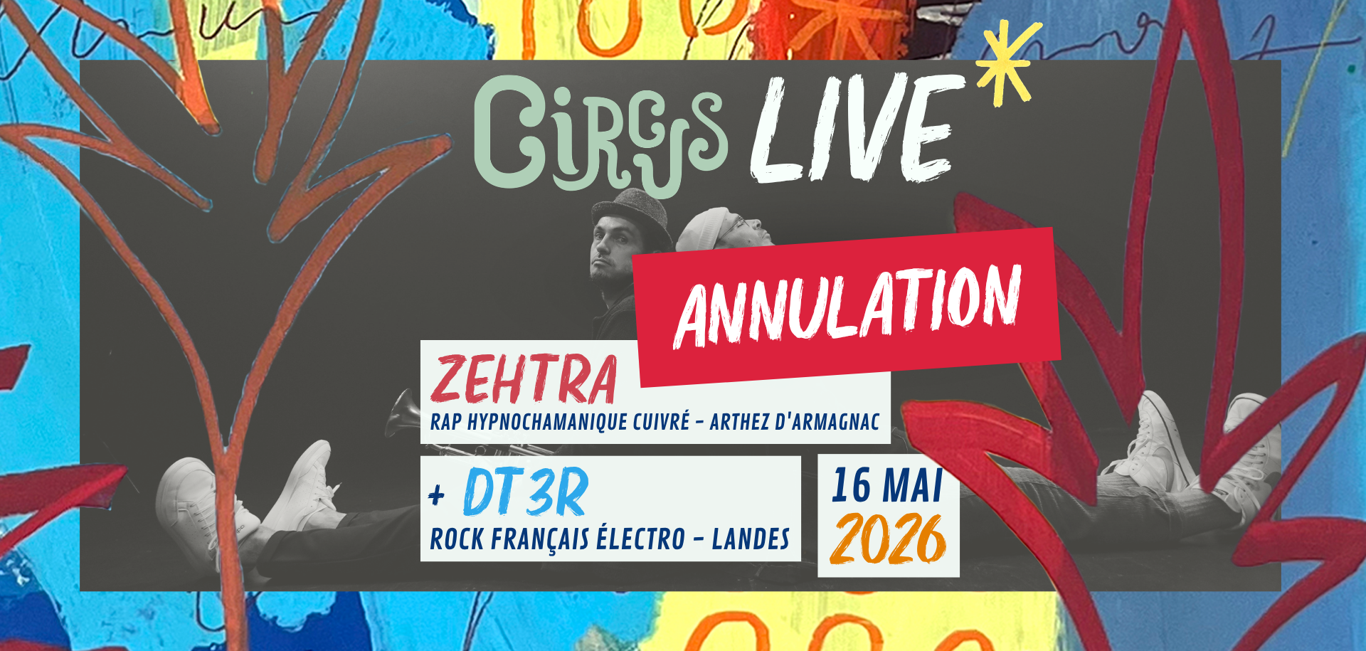 LIVE - zehtra + dt3r - annulation - cover event